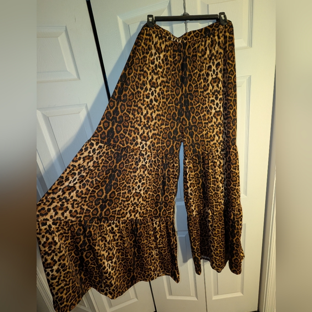 Leopard Print Palazzo Pants
